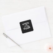 Snowboarding Boozing Vierkante Sticker (Envelop)