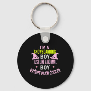 Snowboarding Boy net als een normale jongen behalv Sleutelhanger
