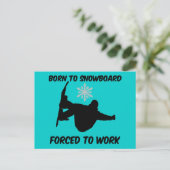 Snowboarding Briefkaart (Staand voorkant)