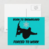 Snowboarding Briefkaart (Voorkant / Achterkant)