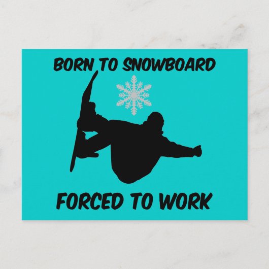 Snowboarding Briefkaart (Voorkant)