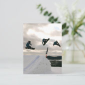 Snowboarding Briefkaart (Staand voorkant)