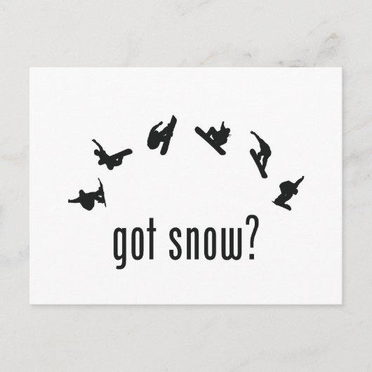 Snowboarding Briefkaart (Voorkant)