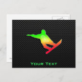 Snowboarding Briefkaart (Voorkant / Achterkant)