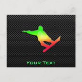 Snowboarding Briefkaart (Voorkant)