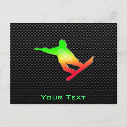 Snowboarding Briefkaart (Voorkant)