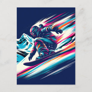 Snowboarding Briefkaart