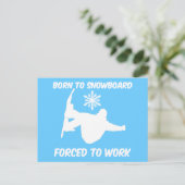 Snowboarding Briefkaart (Staand voorkant)