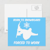 Snowboarding Briefkaart (Voorkant / Achterkant)