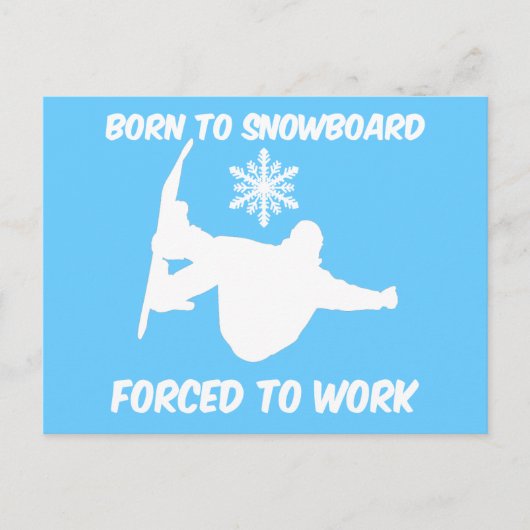 Snowboarding Briefkaart (Voorkant)