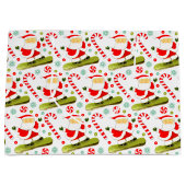 Snowboarding Christmas Holiday Gift Bag Groot Cadeauzakje (Voorkant)