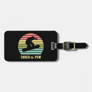 Snowboarding deelde de Pow  Sunset Bagagelabel