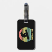 Snowboarding deelde de Pow  Sunset Bagagelabel (Achterkant verticaal)