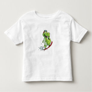 Snowboarding Dinosaur Kinder Shirts
