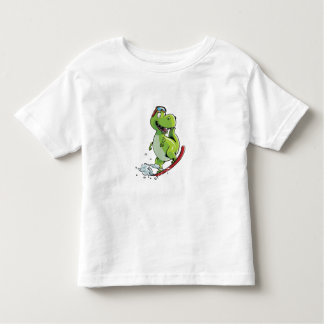 Snowboarding Dinosaur Kinder Shirts