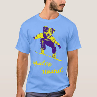 Snowboarding Dog Powder Hound Skiing T-shirt