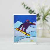 Snowboarding door Piliero Briefkaart (Staand voorkant)