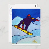 Snowboarding door Piliero Briefkaart (Voorkant / Achterkant)