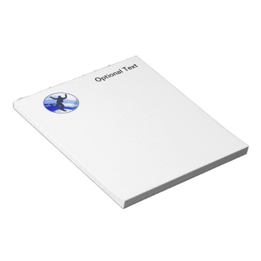 Snowboarding en Snowflakes Notitieblok (Schuin)