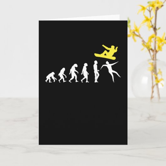 Snowboarding Evolution Snowboard Winter Kaart (Gele Bloem)