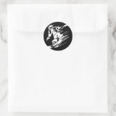 Snowboarding Extreme Sport Ronde Sticker (Tas)