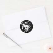 Snowboarding Extreme Sport Ronde Sticker (Envelop)