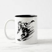 Snowboarding Extreme Sports Tweekleurige Koffiemok (Links)