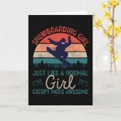 Snowboarding Girl Gift Geweldige Snowboard Kaart (Gele Bloem)