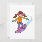 Snowboarding Girl Kaart (Voorkant)