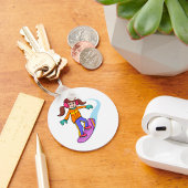 Snowboarding Girl Sleutelhanger