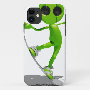 Snowboarding Green Alien iPhone 5 Hoesje
