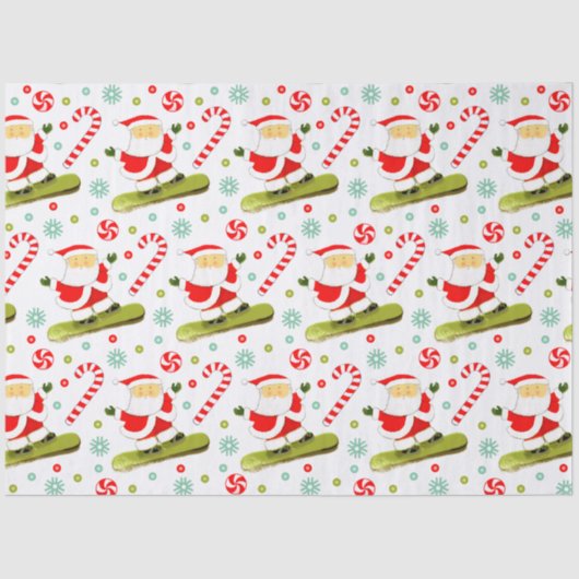 Snowboarding Holiday Gift Tissuepapier (Voorkant)