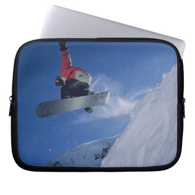 Snowboarding in Snowbird Resort, Utah (MR) Laptop Sleeve (Voorkant)