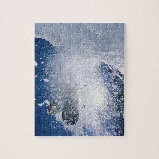 Snowboarding in Snowbird Resort, Wasatch Legpuzzel (Verticaal)