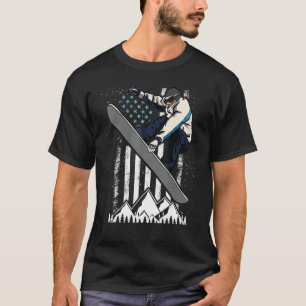 Snowboarding Indy Grab Trick op Snow  Ameri T-shirt