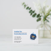 Snowboarding Instructor Business Card Visitekaartje (Staand voorkant)