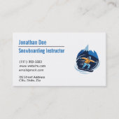 Snowboarding Instructor Business Card Visitekaartje (Voorkant)