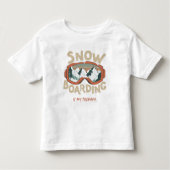 Snowboarding is mijn THEMA Funny Mountain Winter Kinder Shirts (Voorkant)