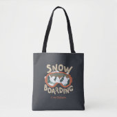 Snowboarding is mijn THEMA Funny Mountain Winter Tote Bag (Voorkant)