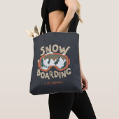 Snowboarding is mijn THEMA Funny Mountain Winter Tote Bag (Dichtbij)