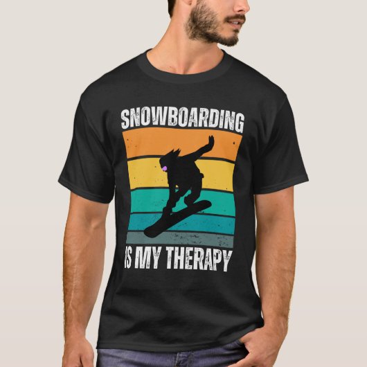 Snowboarding is mijn therapie t-shirt (Voorkant)