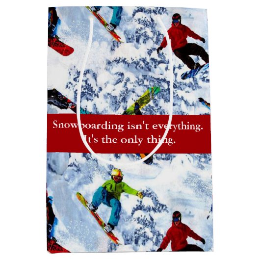 Snowboarding is niet alles medium cadeauzakje (Voorkant)