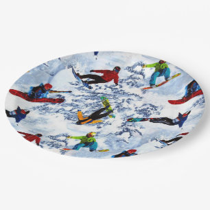 Snowboarding is niet alles papieren bordje