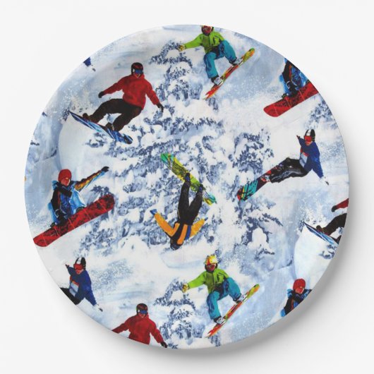 Snowboarding is niet alles papieren bordje (Voorkant)