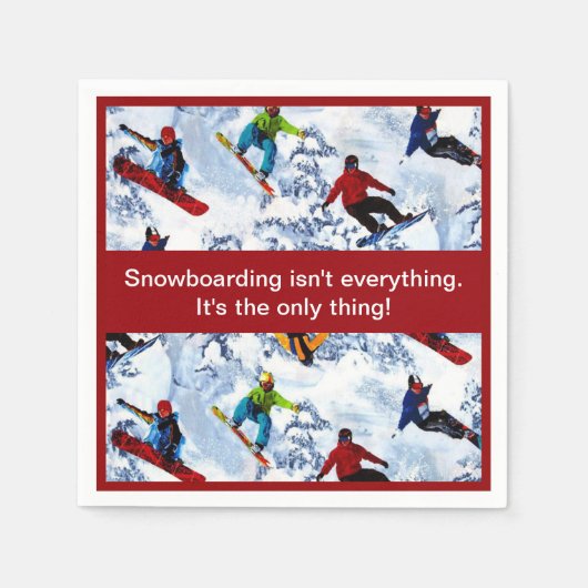 Snowboarding is niet alles servetten (Voorkant)