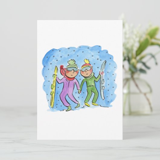 Snowboarding Kaart (Staand voorkant)