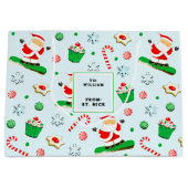 Snowboarding Kerstfeestdag Groot Cadeauzakje (Voorkant)