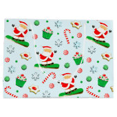 Snowboarding Kerstfeestdag Groot Cadeauzakje (Achterkant)