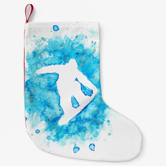 Snowboarding Kleine Kerstsok (Voorkant)