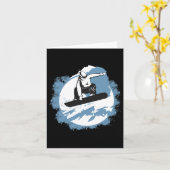 Snowboarding Mountain Wintersports Ski Kaart (Gele Bloem)